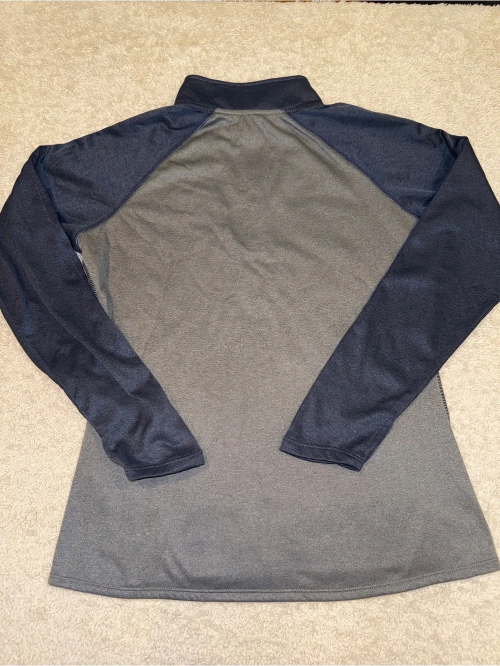 University of Michigan Gray & Navy 1/4 Zip Pullover